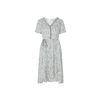 JZ Juzui Short Sleeved Dresses Women's Floral Light Green