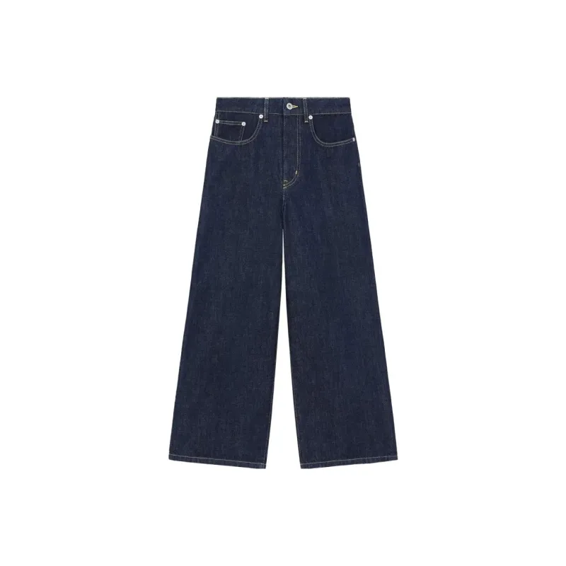 KENZO Sumire Cropped Wide Leg Jeans-0