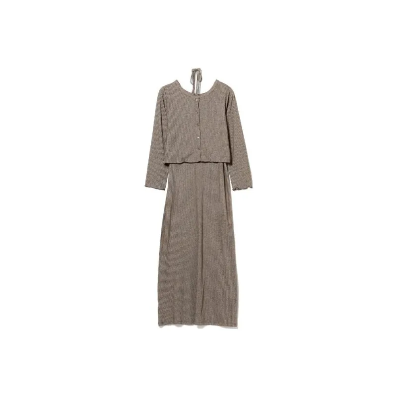 Beams Two Piece Skirt Sets Women's Clothing Sets Brown-0