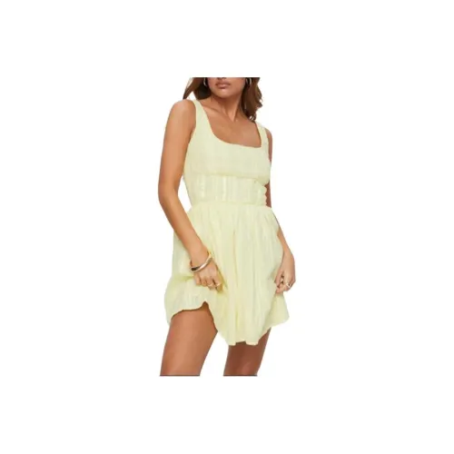 PRINCESS POLLY LORINDA MINI DRESS YELLOW Sleeveless Dress Women's YELLOW/Yellow
