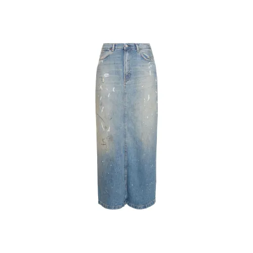 Acne Studios Denim Long Skirts Women's Blue