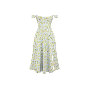 HOUSE OF CB SAIRA Slip Dresses Women's SOFT BLUE/Pink Blue