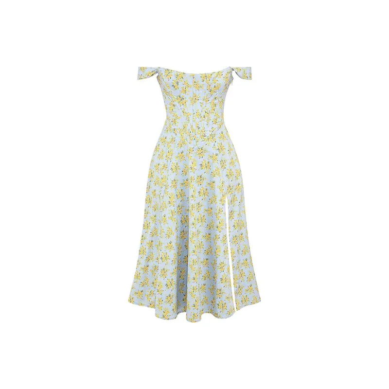 HOUSE OF CB SAIRA Slip Dresses Women's SOFT BLUE/Pink Blue-0