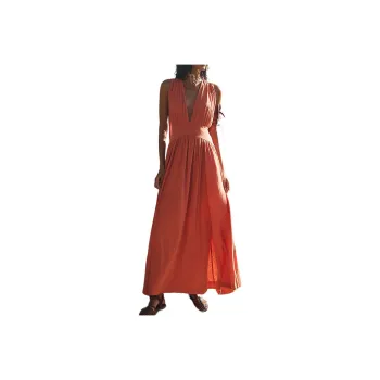 FREE PEOPLE Selena Maxi Sleeveless Dress Women's Red Mango