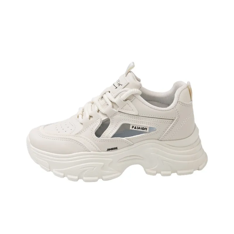 King Jinmai Breathable Height Increasing Abrasion Resistant Low Top Chunky Sneakers Women's-8