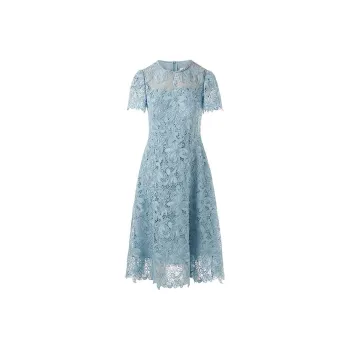 LANCY Short Sleeved Dress Women's Aqua Blue