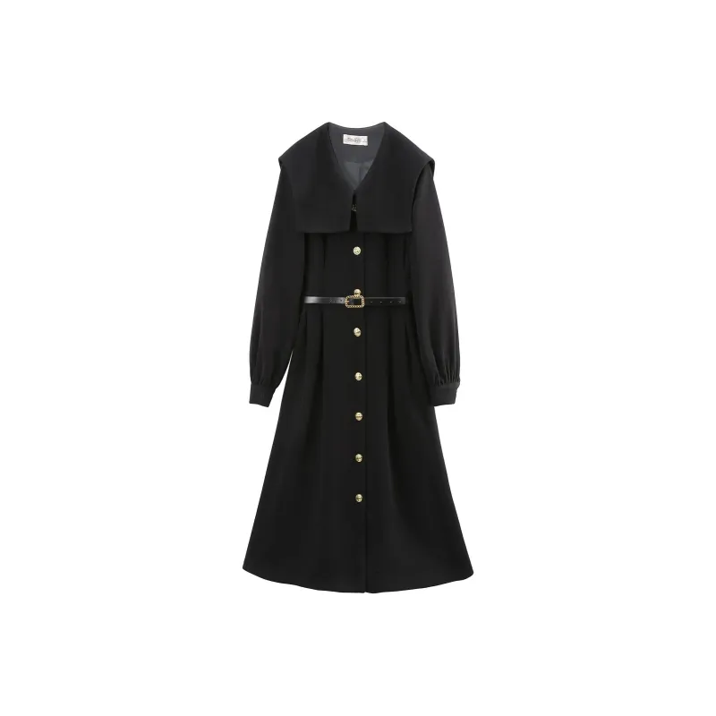 A Paradise For Awakening Long Sleeved Dresses Women's Black-0