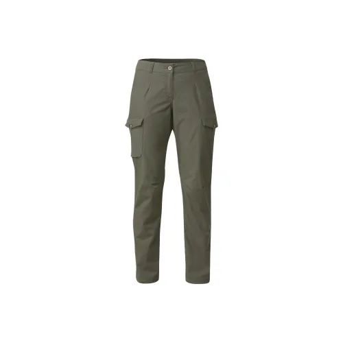 DECATHLON FORCLAZ TRAVEL 100 Cargo Pants Women's Khaki Green