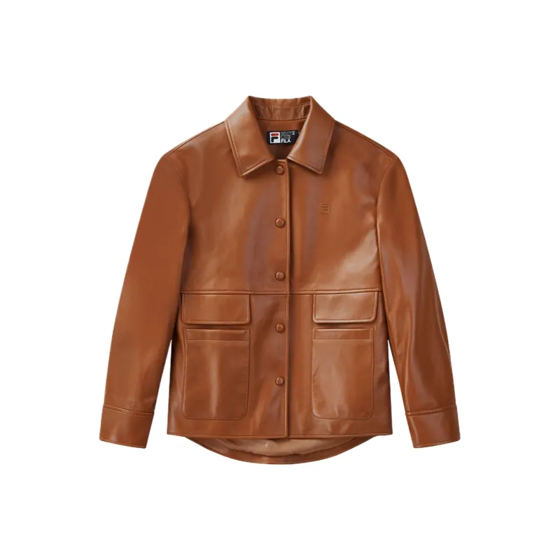 FILA Leather Jacket Women's Tawny-0