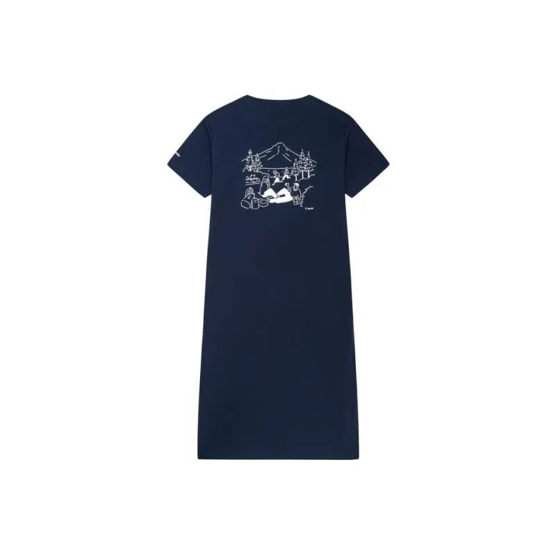 Columbia X Long Field Male Co-titled Series Short-Sleeved Dresses Women's Blue-0
