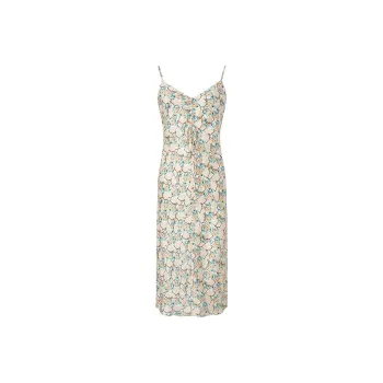 JZ Juzui Slip Dresses Women's Floral Orange Yellow