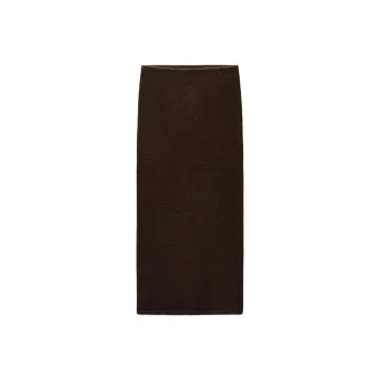 ZARA Knit Long Skirts Women's Dark Khaki