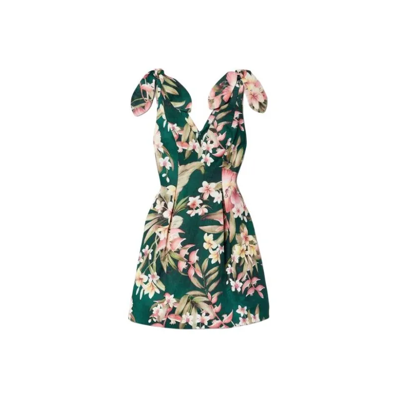 Zimmermann Lexi Tie Floral Printed Mini Dress-0