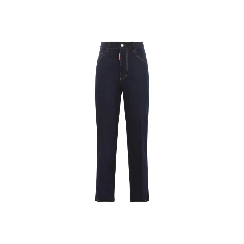 DSQUARED 2 Logo Tag Straight Leg Jeans-0