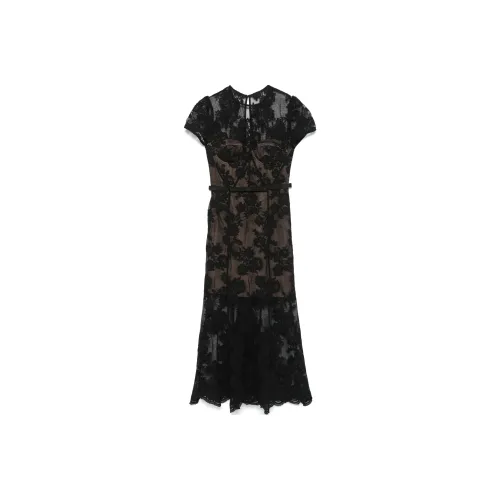 Self portrait Lace overlay Midi Dress