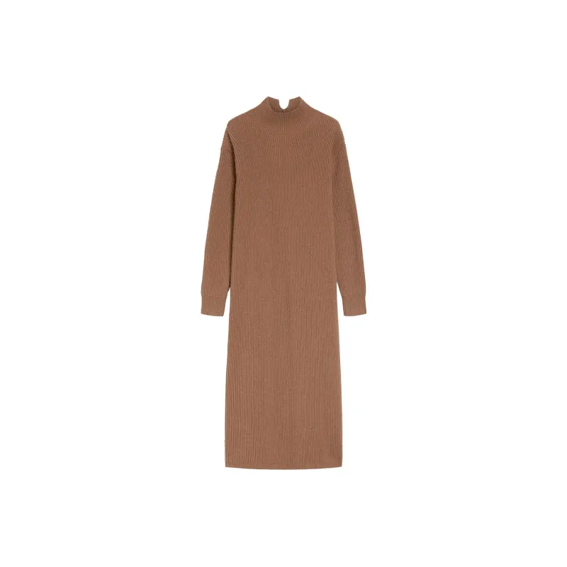 'S MAX MARA Long Sleeved Dress Women's Caramel-0