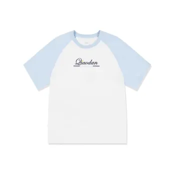 QIAODAN Sports Life Collection SS25 Raglan Sleeve T Shirt Women's Jordan White Sky Blue