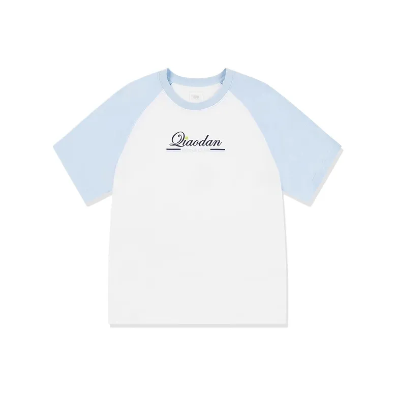 QIAODAN Sports Life Collection SS25 Raglan Sleeve T Shirt Women's Jordan White Sky Blue-0