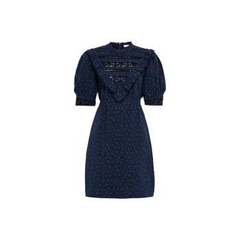 COACH Short Sleeved Dresses Women's Dark Blue