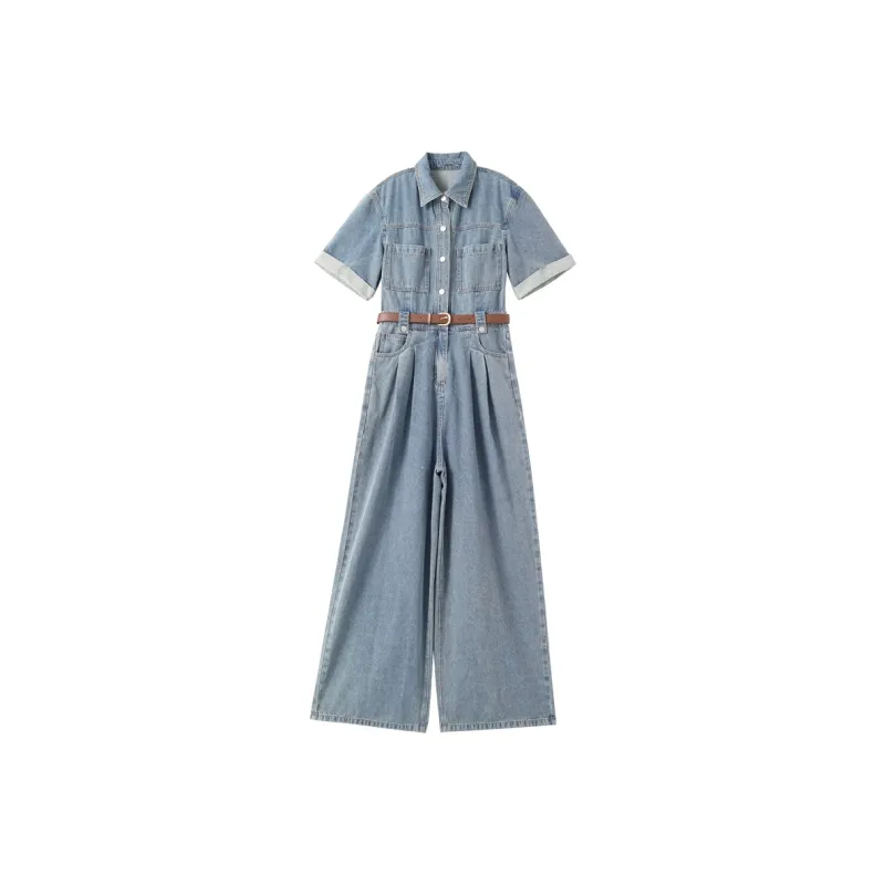 OUNIXUE Jumpsuits Women's Blue-0