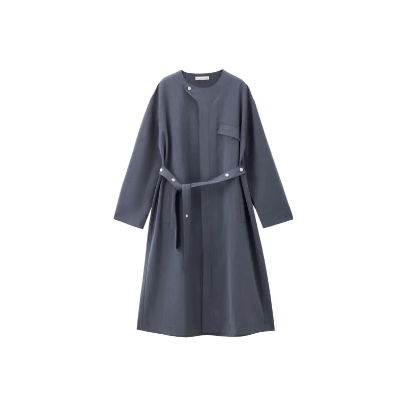 UNIQLO Long Sleeved Dresses Women's Denim Blue-0