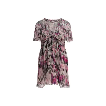 ISABEL MARANT ETOILE Short Sleeved Dress Women's Multicolor