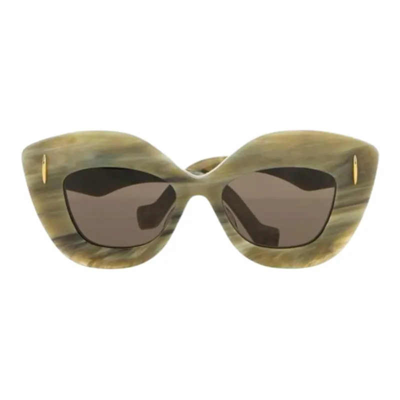 LOEWE Irregular Shape Sunglasses Unisex Yellow Green-1
