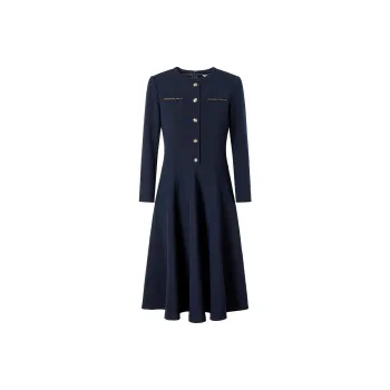 JZ. ANNAKRO Long Sleeved Dresses Women's Dark Blue