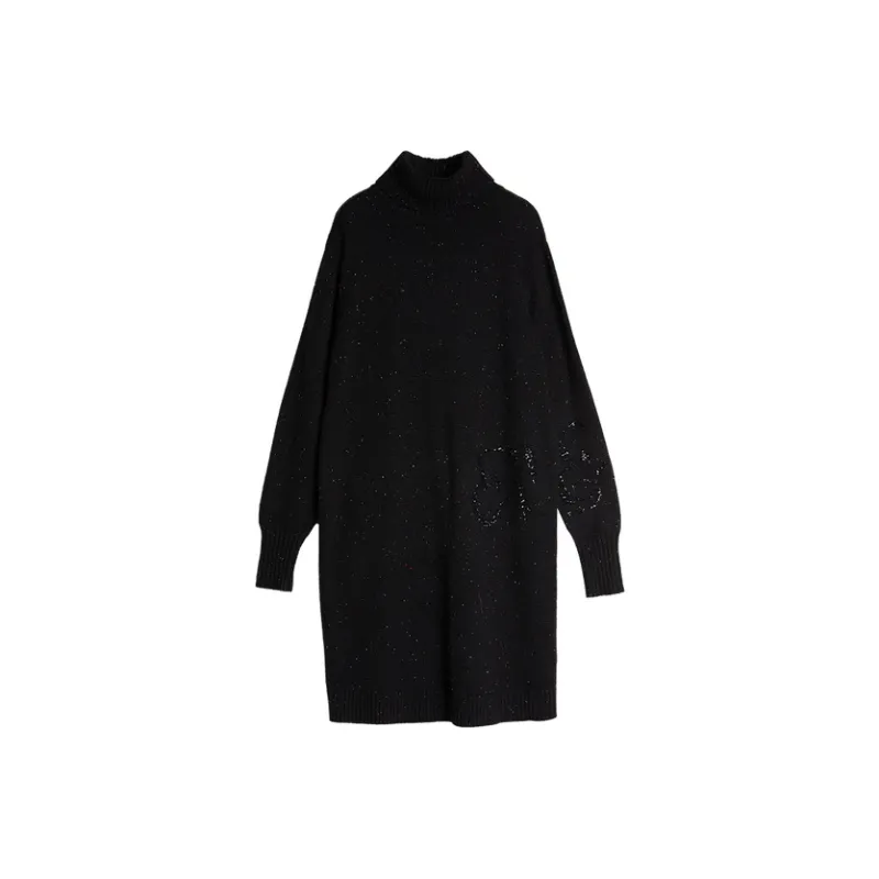 ELLE Long Sleeved Dresses Women's Black-0
