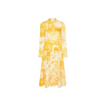 Erdem Long-Sleeved Dresses Women's Chamomile Yellow
