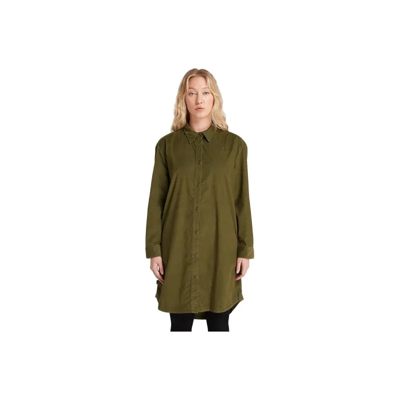 Timberland Long Sleeved Dresses Women's Dark Olive Green-0