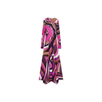 EMILIO PUCCI Orchidee And Iride print Maxi Dress