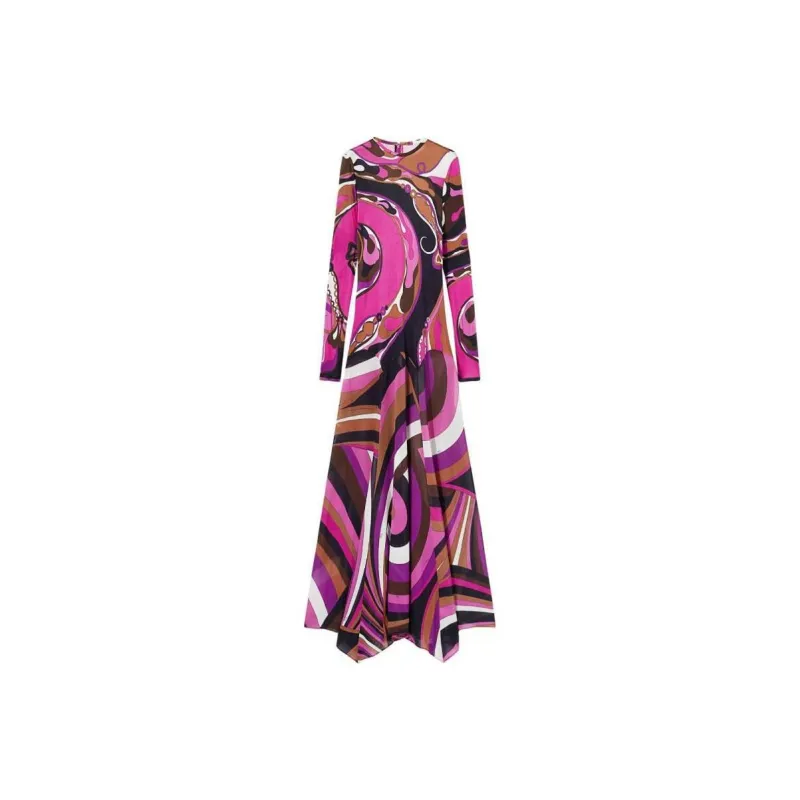 EMILIO PUCCI Orchidee And Iride print Maxi Dress-0