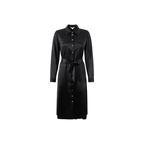 JZ Juzui Long Sleeved Dresses Women's Plain Black
