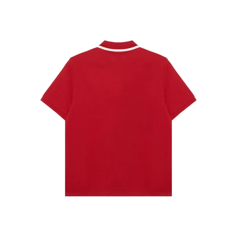 Burberry Polo Shirts Men Red-1