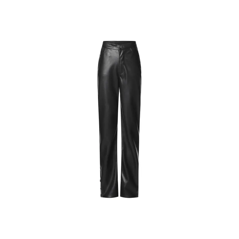 FHMY Leather Pants Women's Black-2