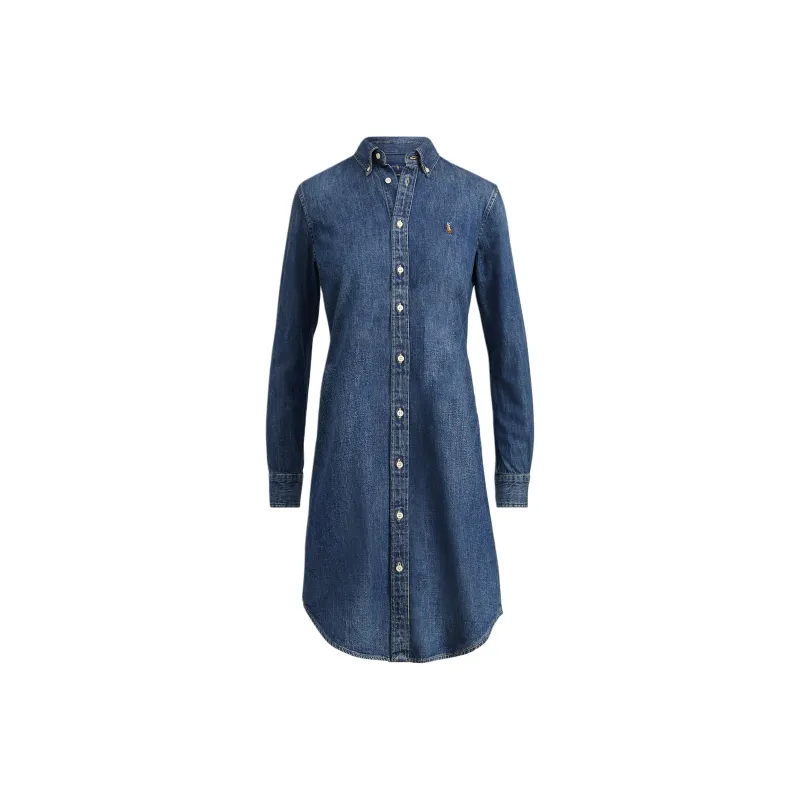 Polo Ralph Lauren SS22 Long Sleeved Dresses Women's Blue-0