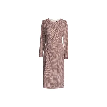 ROEYSHOUSE Long Sleeved Dresses Women's Houndstooth