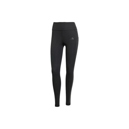 Adidas Free Shipping With AdiClub Optime 3 Stripes Full Length Leggings
