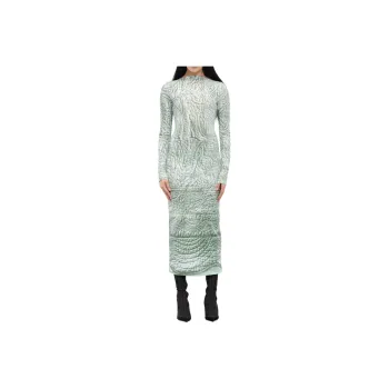 MM6 Maison Margiela Long Sleeved Dresses Women's Green