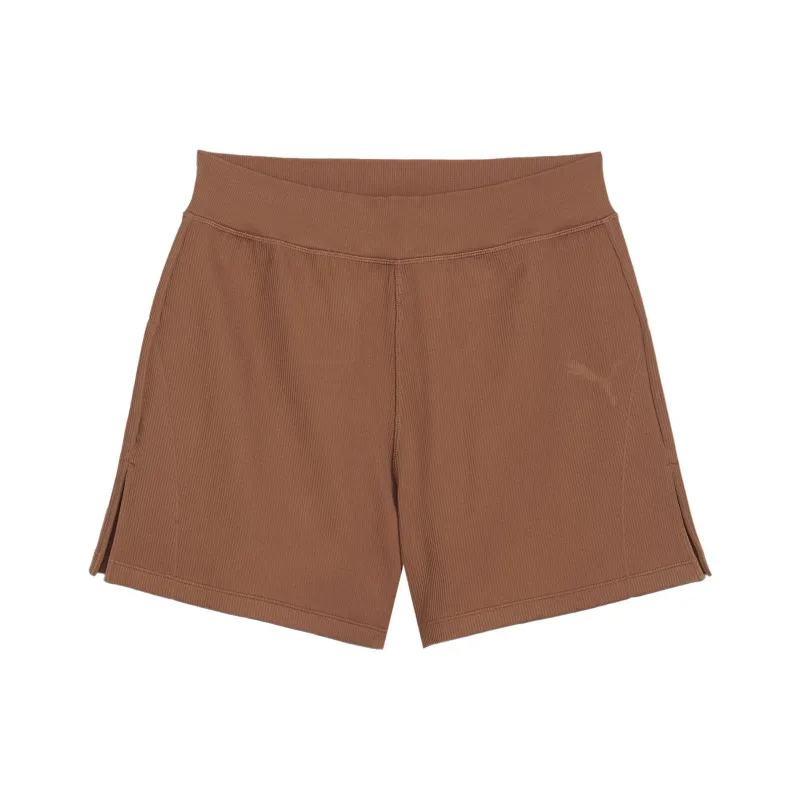 PUMA FLARED SHORTS Casual Shorts Women's Brown-0