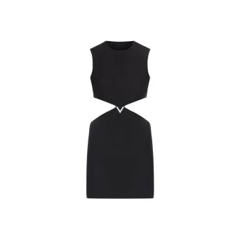 Valentino Crepe Couture Cut-Out Sleeveless Dress