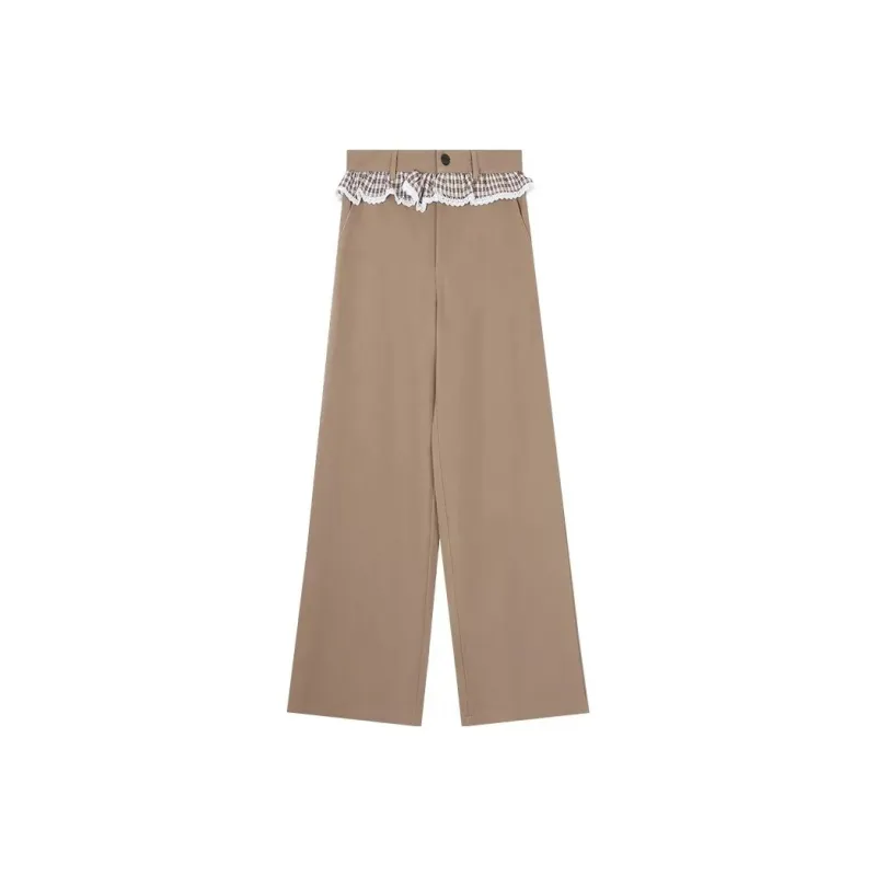 ABCMININ Casual Pants Women's Khaki-0