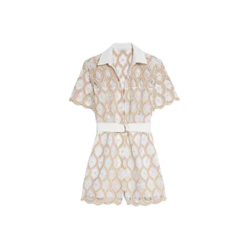 Sandro Jumpsuit Women's Beige Yellow