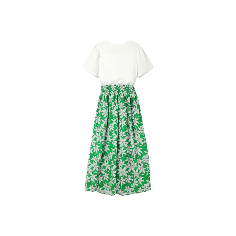 Desigual Short Sleeved Dress Women's Green-0