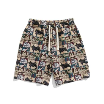 Mulinsen Casual Shorts Women's Embroidery Dog