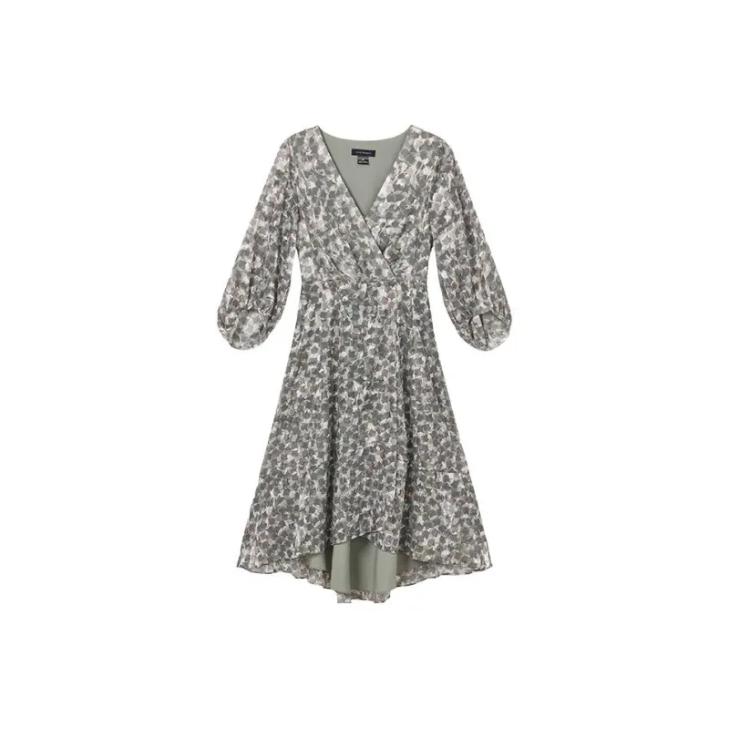 CLUB MONACO Long Sleeved Dresses Women's Gray Green-0