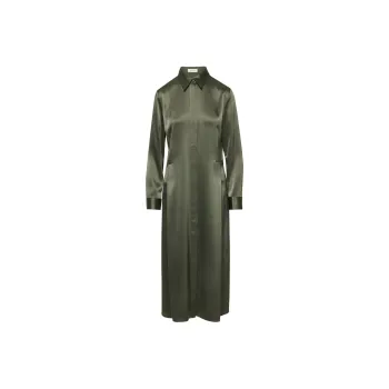 ARITZIA Babaton Hearst Satin Dress Long-Sleeved Dresses Women's Dark Olive