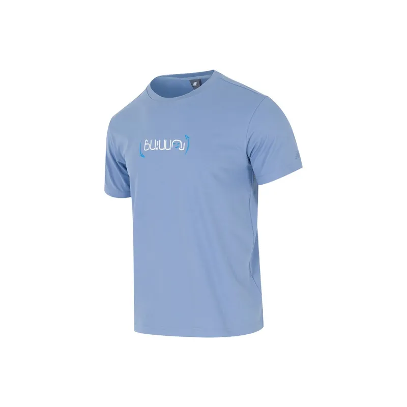 New Balance T Shirts Men Blue-0