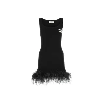 MIU MIU SS23 Sleeveless Dress Women's Black